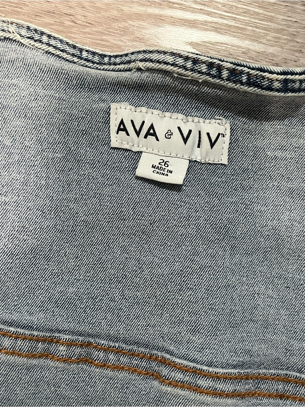 Ava & Viv Size 26 Denim Wide Leg Jumpsuit Stretch Utility NWOT - Picture 5 of 7